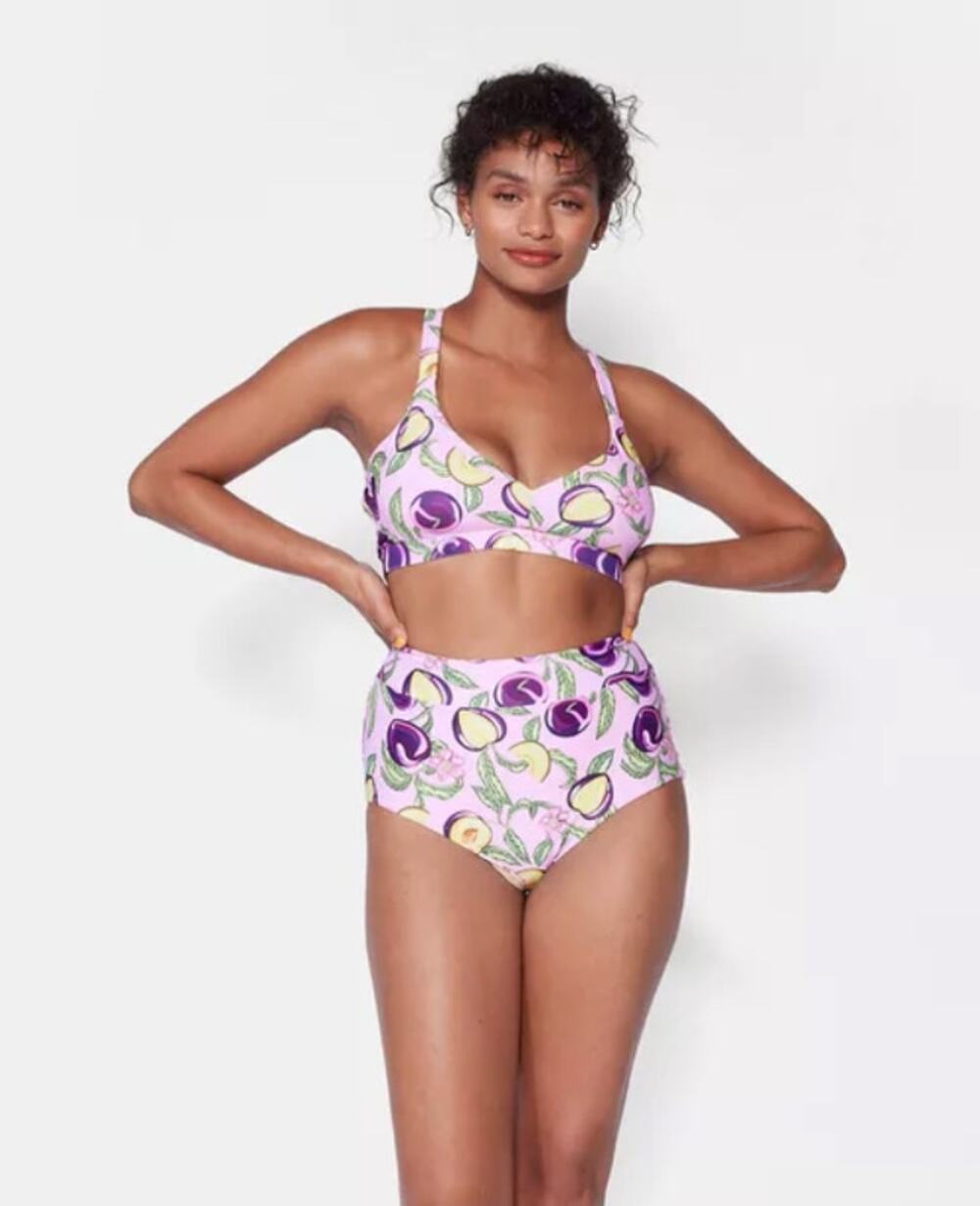 Mott50 Honey Plum Courtney Swim Bra Purple Small